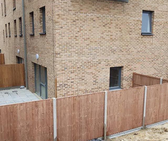 A fence installed around a small area