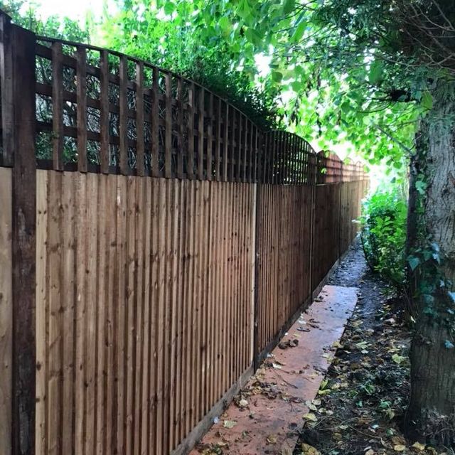 A garden fence installed by our team