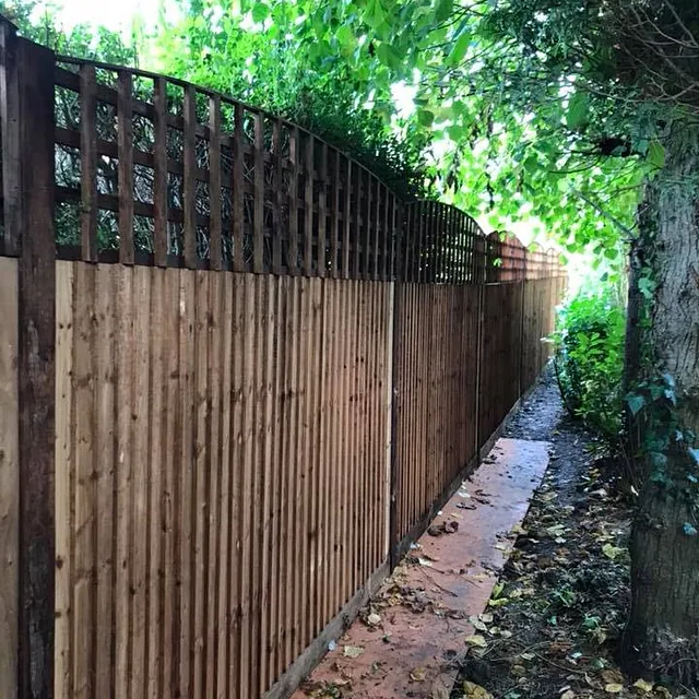 A garden fence installed by our team