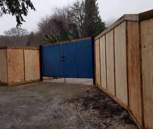 A large fence gate