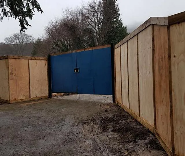 A large fence gate