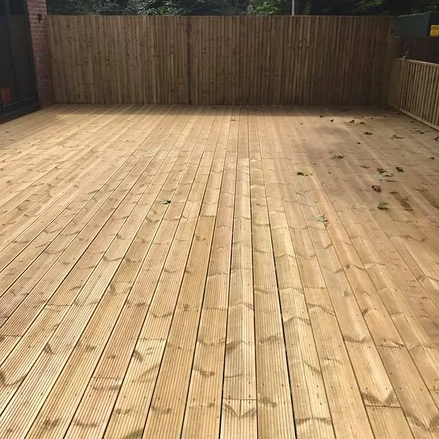 patio and fence