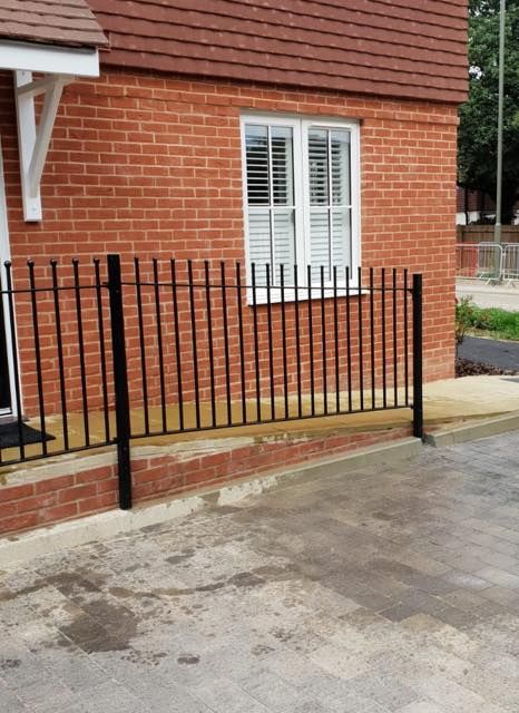 a small metal fence that we have installed
